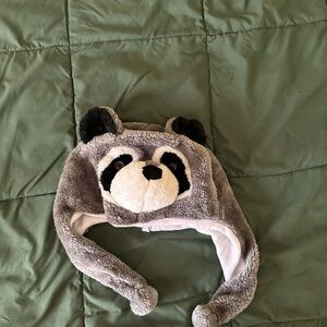 Charming Kids' Raccoon Hat - Gray and Black